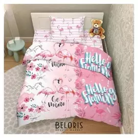 КПБ василек фламинго 9737/1 145х215, 150х214, 70х70 1 шт, поплин 112гм хл100