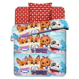 КПБ василек тинейджер кошечки собачки 9779/1 145х215, 150х214, 70х70 1шт бязь 120гм хл100%