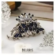 Краб для волос "Терция синяя" три бабочки