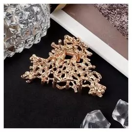 Краб для волос "Ванесса" 5,5 см, золото