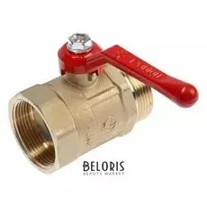 Кран шаровой "Галлоп" практик Dn-40 121, внутренняя/наружная резьба 1 1/2", ручка