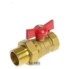 Кран шаровой, с американкой, 1", бабочка