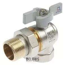 Кран шаровой "СТМ" стандарт, 3/4", с американкой, угловой, бабочка