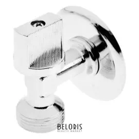 Кран шаровой Taen, 1/2"Х3/4", наружная резьба, угловой, для бытовых приборов, бабочка, хром