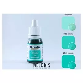 Краситель пищевой кондитерский гелевый Kreda Decor, бирюзовый, 10 г