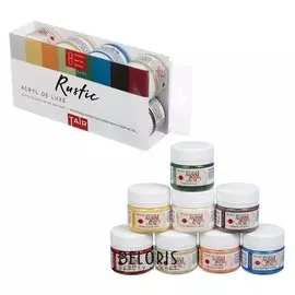 Краска акрил набор 8цв*20мл таир акрил Де люкс "Рустик", п/к с е/п 110303003