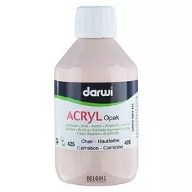 Краска акриловая Darwi Opak, 250 мл, № 425, телесный (Грунт для кукол) (высокоурывистая)