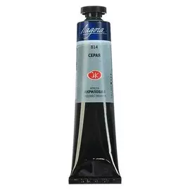 Краска акриловая художественная «Ладога», 46 мл, серая, в тубе