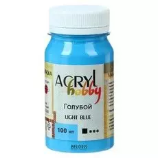 Краска акриловая Matt 100 мл таир Acryl Hobby матовый 0301085 голубой