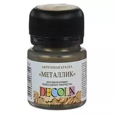 Краска акриловая Metallic 20 мл ЗХК «Декола», античное золото