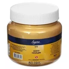 Краска акриловая Metallic 500 мл ЗХК «Ладога» золото геральдик