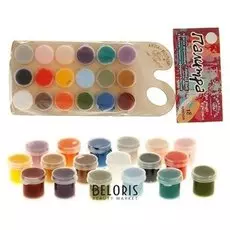 Краска акриловая, набор Shine, 18 цветов по 4 мл, «Аква-колор», «палитра», глянцевые