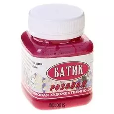 Краска для ткани акриловая, 80 мл, банка «Батик», розовая