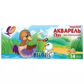 Краски акварельные "Zoo"