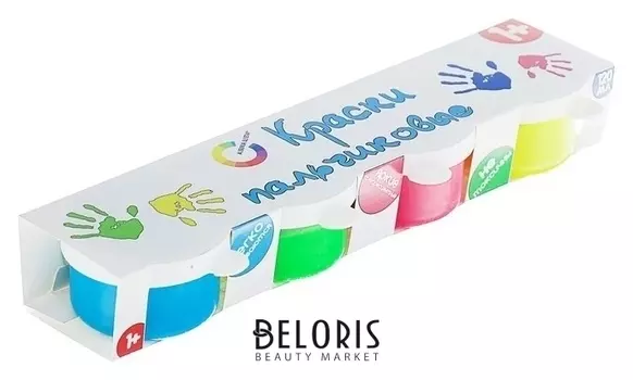 Краски пальчиковые, набор 4 цвета X 30 мл, «Азбука цвета», флуоресцентные