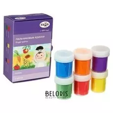 Краски пальчиковые набор 6 цветов Малыш