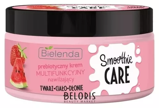 Крем для лица, рук и тела увлажняющий многофункциональный Пребиотик + Клубника + Арбуз