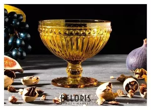 Креманка круглая «Босфор», 350 мл, 12×11 см, цвет жёлтый