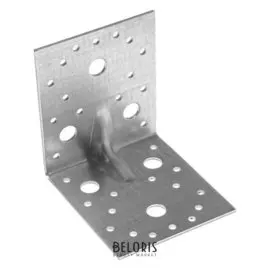 Крепежный угол усиленный Kuu-105х105х90х2,5 цинк, 1 шт.