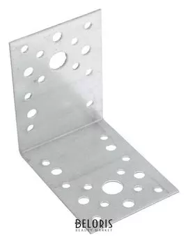 Крепежный уголок KU 90х90х65х2 цинк, 1 шт.