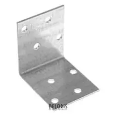 Крепежный уголок равносторонний KUR 50х50х40 цинк, 1 шт.