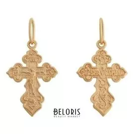 Крест нательный "Православный" 01, позолота