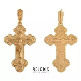 Крест нательный "Православный" 02, позолота