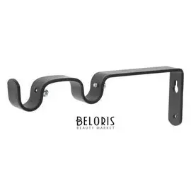 Кронштейн для карниза D20 двухрядный 12/19 см, черный