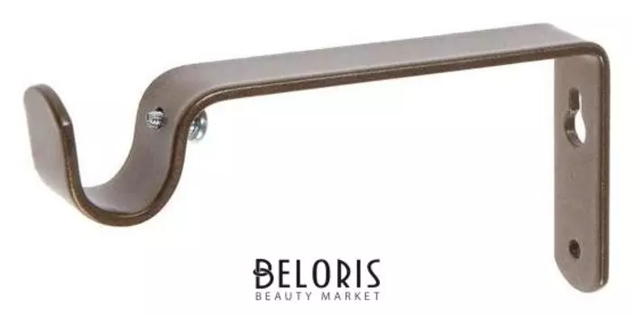 Кронштейн для карниза D20 однорядный 12 см, цвет коричневый металлик