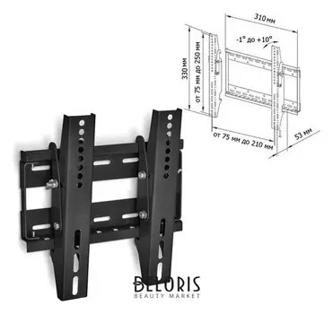 Кронштейн-крепление для ТВ настенный TRONE LPS30-50, VESA 75-200/200,17-32", 1 степень свободы, максимальная нагрузка до 75 кг