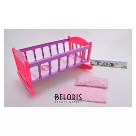 Кровать кукольная с постельными принадлежностями