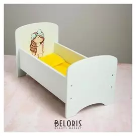 Кроватка для кукол до 32 см «Бантик» серия «бусинки»