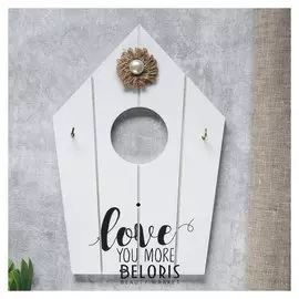 Крючки декоративные "Дом с цветочком" 18,5х3х27 см