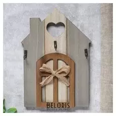Крючки декоративные "Домик со ставнями" 26х18,5х3 см