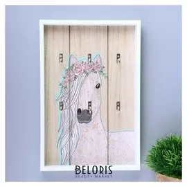 Крючки декоративные "Лошадь с цветами в гриве" 30х20,2х3 см