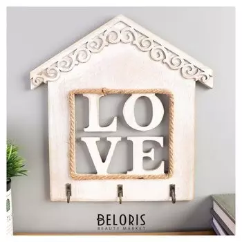 Крючки декоративные "Надпись в окне дома" 23,5х23х3 см