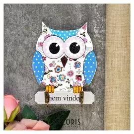 Крючки декоративные "Совёнок цветочный" 14х10х3 см