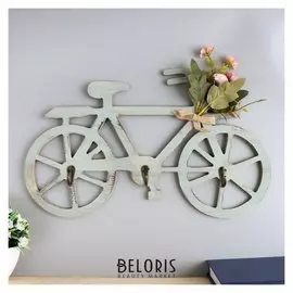 Крючки декоративные "Велосипед с букетом цветов" 22х40х3,5 см