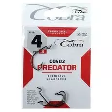 Крючки офсетные Cobra L-worm сер. Co502 №4, 3 шт.