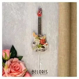 Крючок декоративный "Цветочная гитара" 28х6,5х5 см