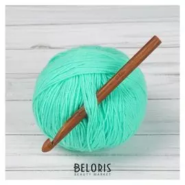 Крючок для вязания, бамбуковый, D = 10 мм, 15 см