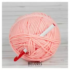 Крючок для вязания, D = 10 мм, 15 см, цвет белый/красный