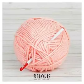 Крючок для вязания, D = 7 мм, 14 см, цвет белый/красный