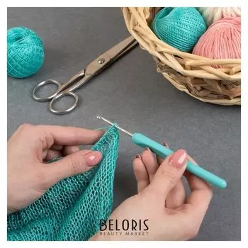 Крючок для вязания, с пластиковой ручкой, D = 3 мм, 14 см