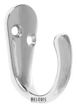 Крючок мебельный Km1003cp, однорожковый, цвет хром