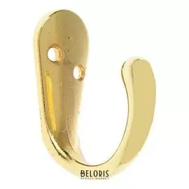 Крючок мебельный Km1003gp, однорожковый, цвет золото