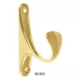Крючок мебельный Km1005gp, однорожковый, цвет золото