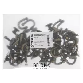 Крючок мебельный км1012ab, однорожковый, цвет бронза 50 шт.