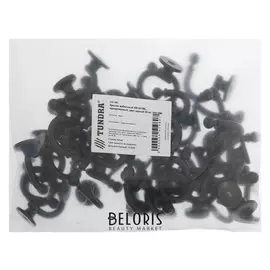 Крючок мебельный км1012bl, однорожковый, цвет черный 50 шт.