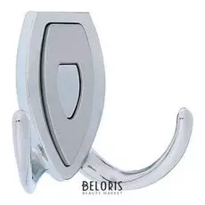 Крючок мебельный, км216cp, двухрожковый, цвет хром